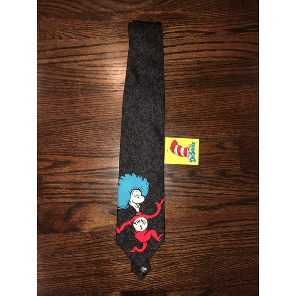 Dr. Seuss cat in the hat thing one mens neck tie nwt - Picture 4 of 5